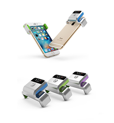 新大陆 智联天地 W100蓝牙背夹微型可衣着扫描器